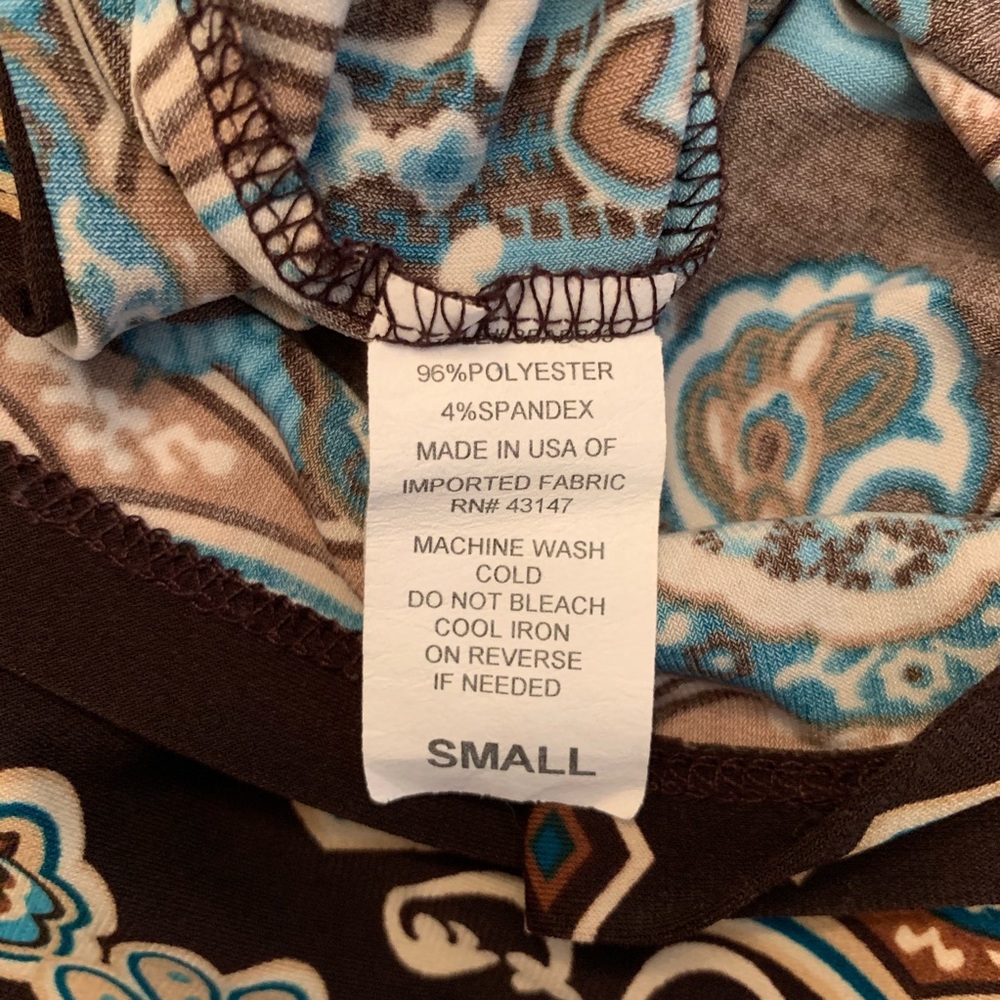 Brown & Turquoise maxi dress - Picture 4 of 4